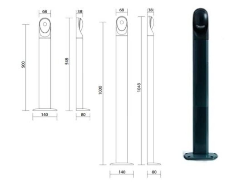 CFT501 fotocellatartó oszloppár