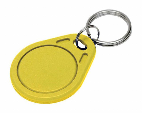Beléptető kulcstartó tag; Mifare; sárga