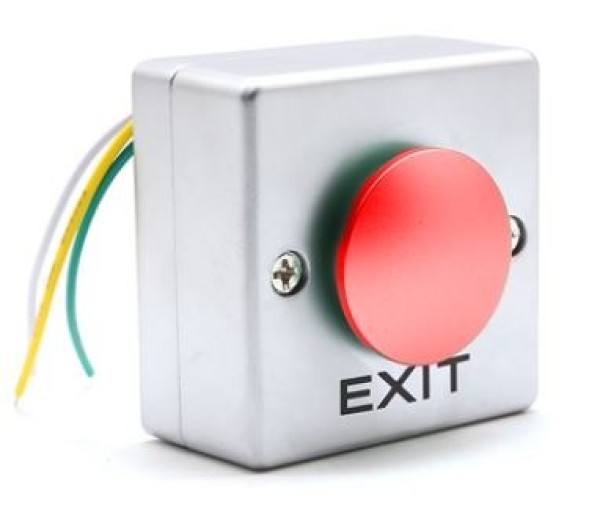 Control CON-EXIT8 Falon kivüli nyomógomb 53x53x28 mm NO/NC - piros
